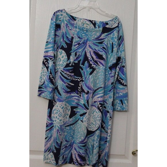 Lilly Pulitzer 🍍 HOLLEE DRESS🍍 Navy Alotta Colada Dress size S - Picture 1 of 7